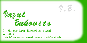 vazul bukovits business card